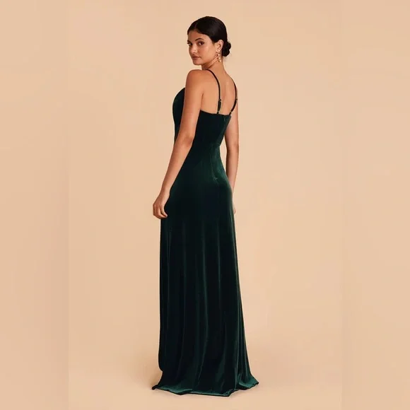 Birdy grey emerald velvet bridesmaid dress NO ALTERATIONS!! - Picture 2 of 3